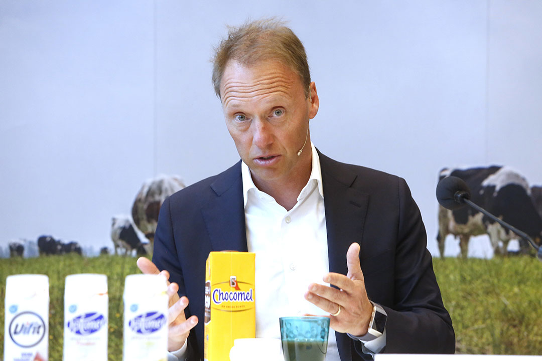 FrieslandCampina-topman Hein Schumacher wil af van de binnenlandse concurrentie tussen zuivelaars op duurzaamheid. 